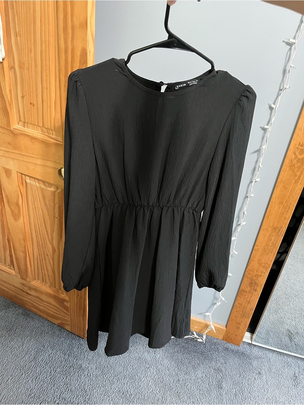 SHEIN Black Long Sleeve Dress